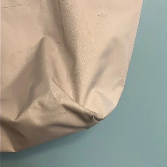 Longchamp Women's Pink Canvas Tan Tote Bag with Brown Trim - Picture 5 of 17